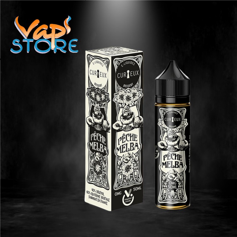 E-liquide Pêche Melba 50ml DESSERT par Curieux Liquides