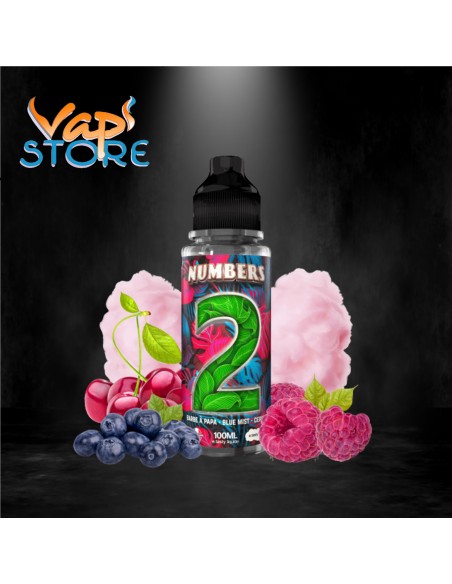 E-liquide Numbers 2 100ml E.TASTY cerise, fruits rouges, barbe à papa