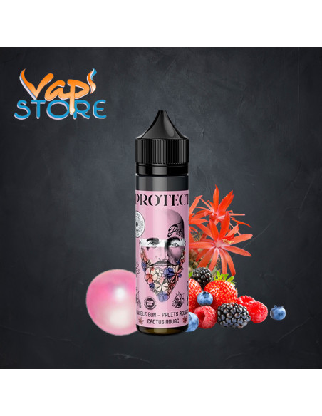 E-liquide Bubble Gum Fruits rouges Cactus rouge 50ml PROTECT
