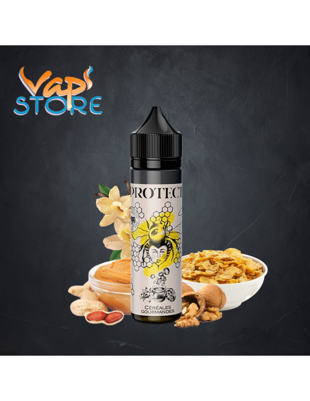 E-liquide Céréales Gourmandes 50ml PROTECT Céréales, Vanille, Noix