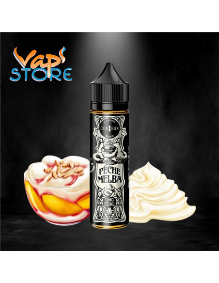 E-liquide Pêche Melba 50ml DESSERT par Curieux Liquides