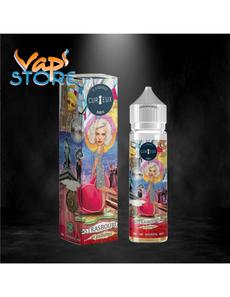 E-liquide Strasbourg et paillettes 50ml HEXAGONE Curieux Liquides