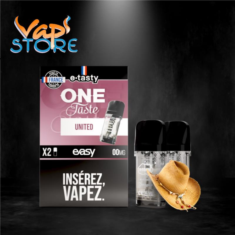 Cartouches EASY x2 ONE TASTE United par e.tasty