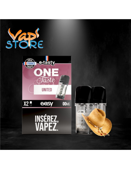 Cartouches EASY x2 ONE TASTE United par e.tasty