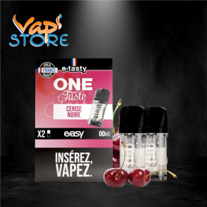 Cartouches EASY x2 ONE TASTE Cerise Noire par e.tasty