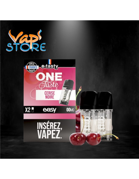 Cartouches EASY x2 ONE TASTE Cerise Noire par e.tasty