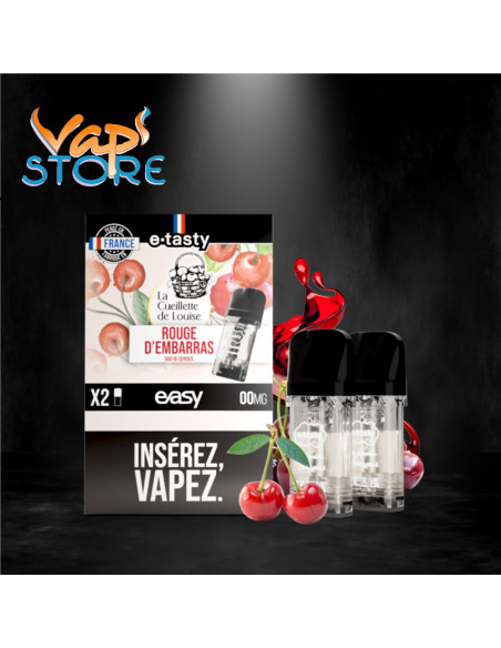 Cartouches EASY x2 Rouge d'embarras par e.tasty