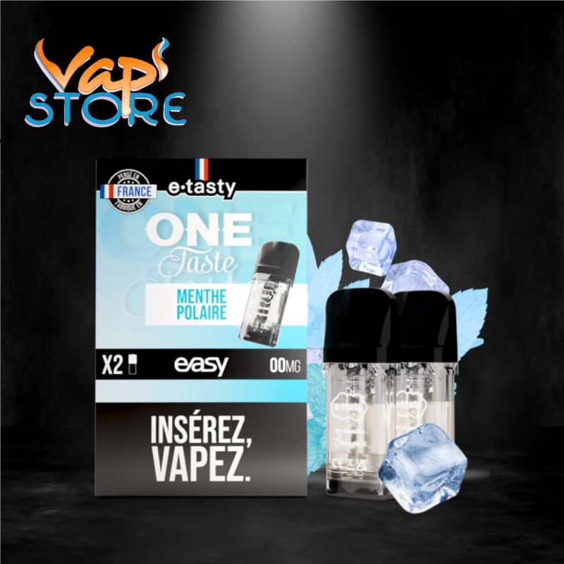 Cartouches EASY x2 ONE TASTE Menthe Polaire par e.tasty