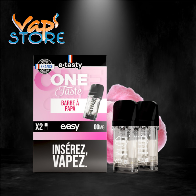 Cartouches EASY x2 ONE TASTE Barbe à papa par e.tasty