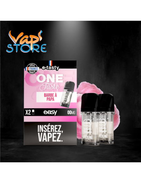 Cartouches EASY x2 ONE TASTE Barbe à papa par e.tasty
