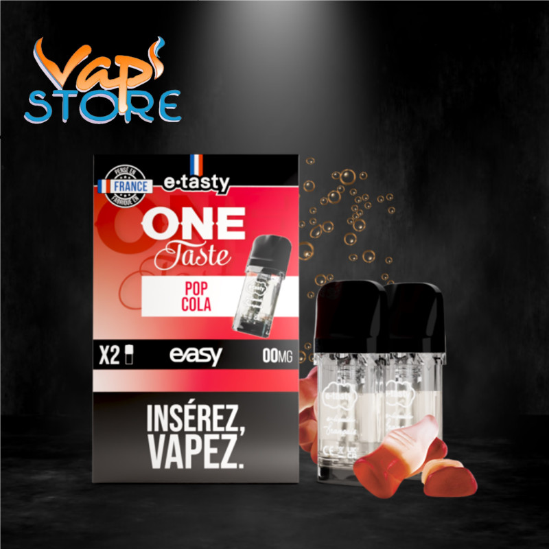 Cartouches EASY x2 ONE TASTE Pop Cola par e.tasty