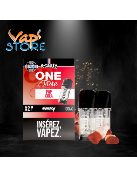Cartouches EASY x2 ONE TASTE Pop Cola par e.tasty