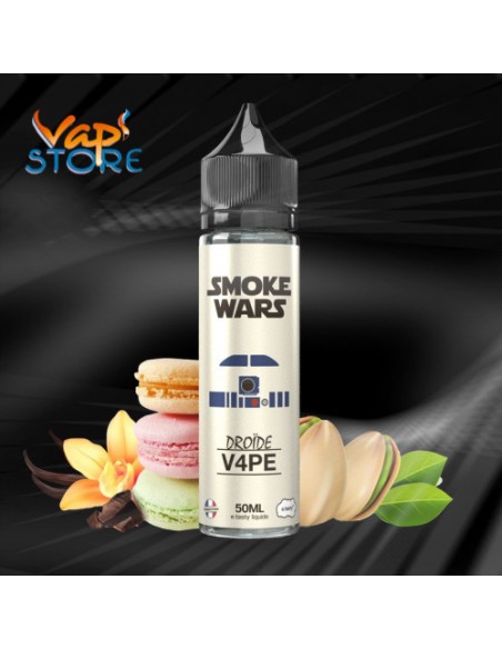 E-liquide Droïde V4PE 50 ml SMOKE WARS macaron pistache, chocolat