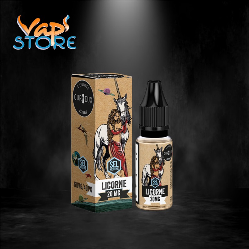E-liquide Licorne 10 ml Sel de nicotine CURIEUX