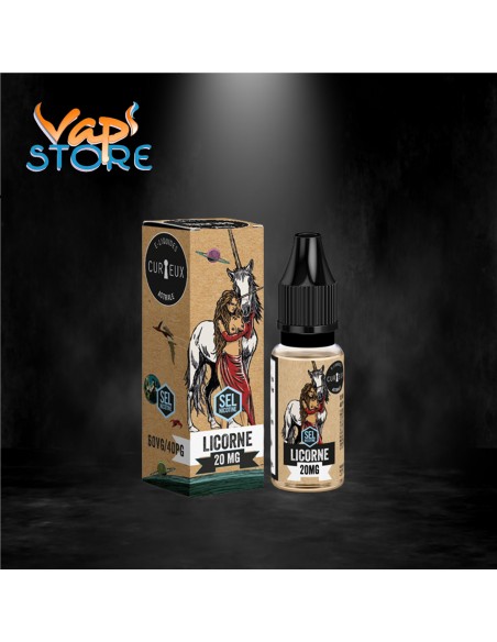 E-liquide Licorne 10 ml Sel de nicotine CURIEUX