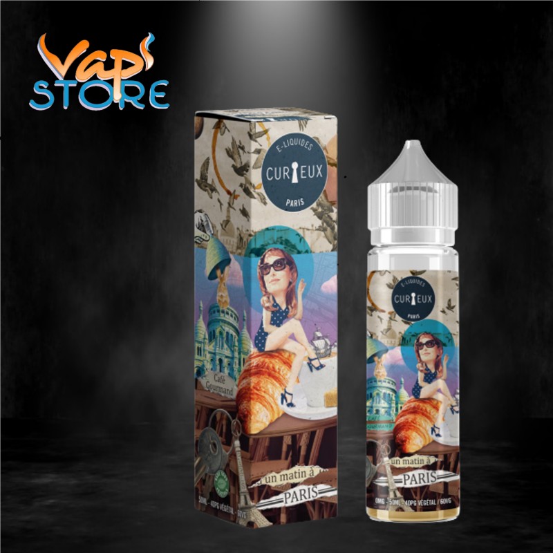 E-liquide Un matin à Paris 50 ml HEXAGONE Curieux Liquides