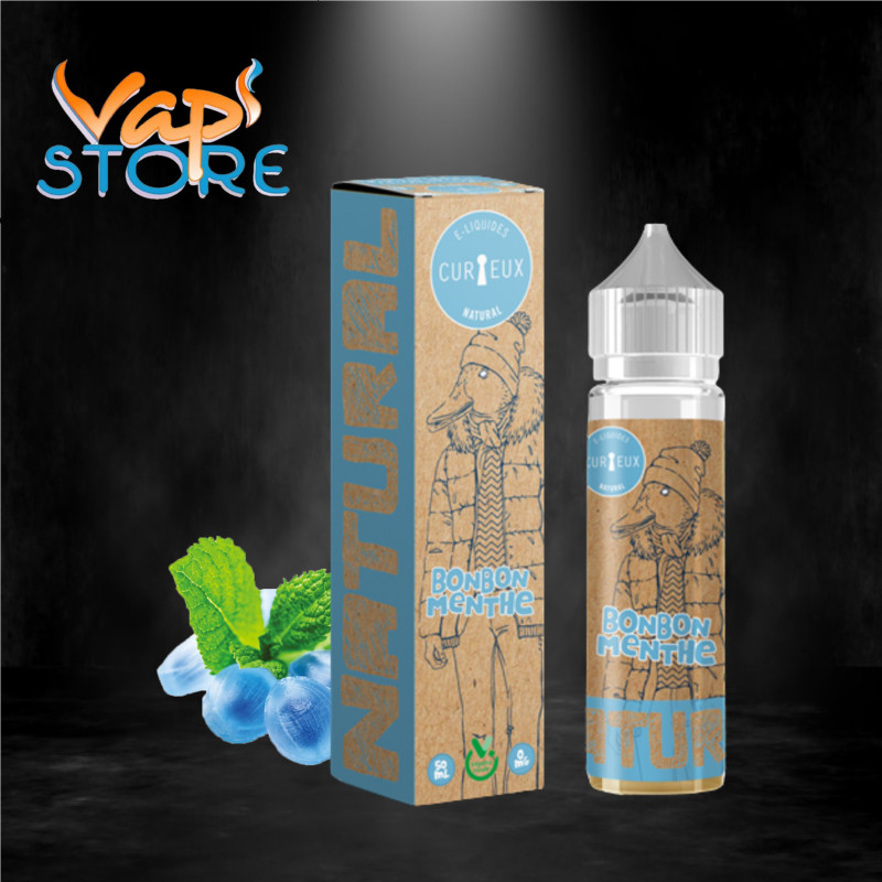 E-Liquide Bonbon Menthe 50 ml NATURAL par Curieux Liquides